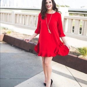 Red Cocktail Dress NWOT Size L